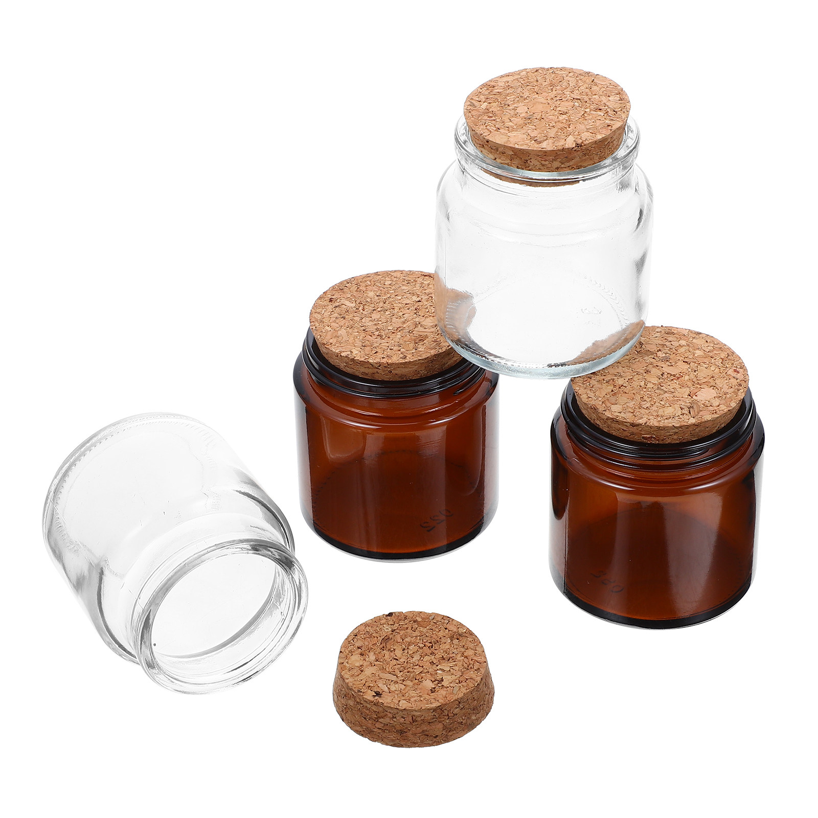 Candle Making Jars With Lids - Набор из 4 высококачественных стеклянных баночек