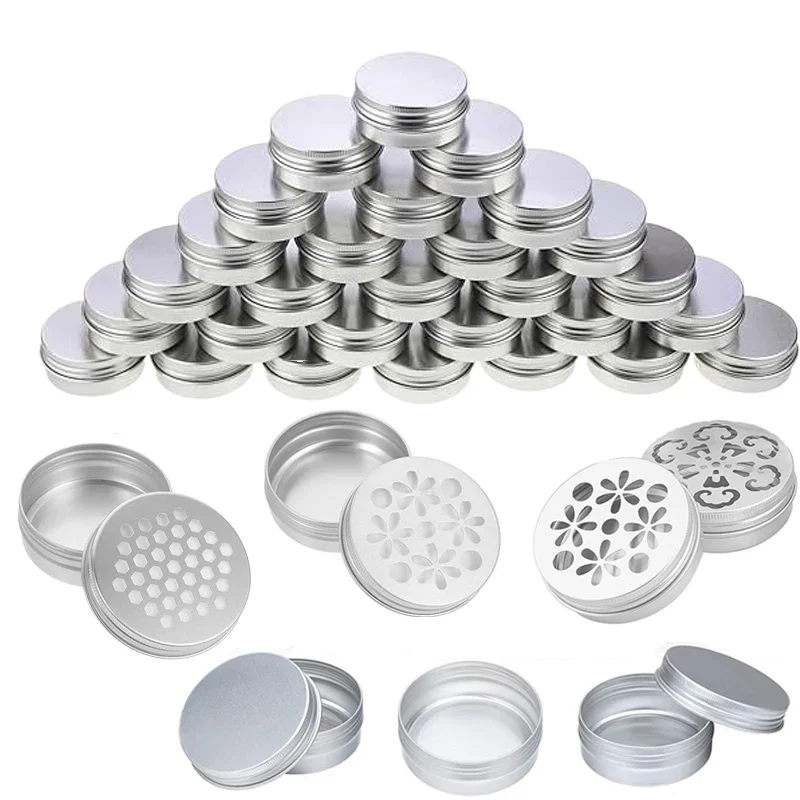 Tin Container Lid - Набор из 10 пустых круглых алюминиевых