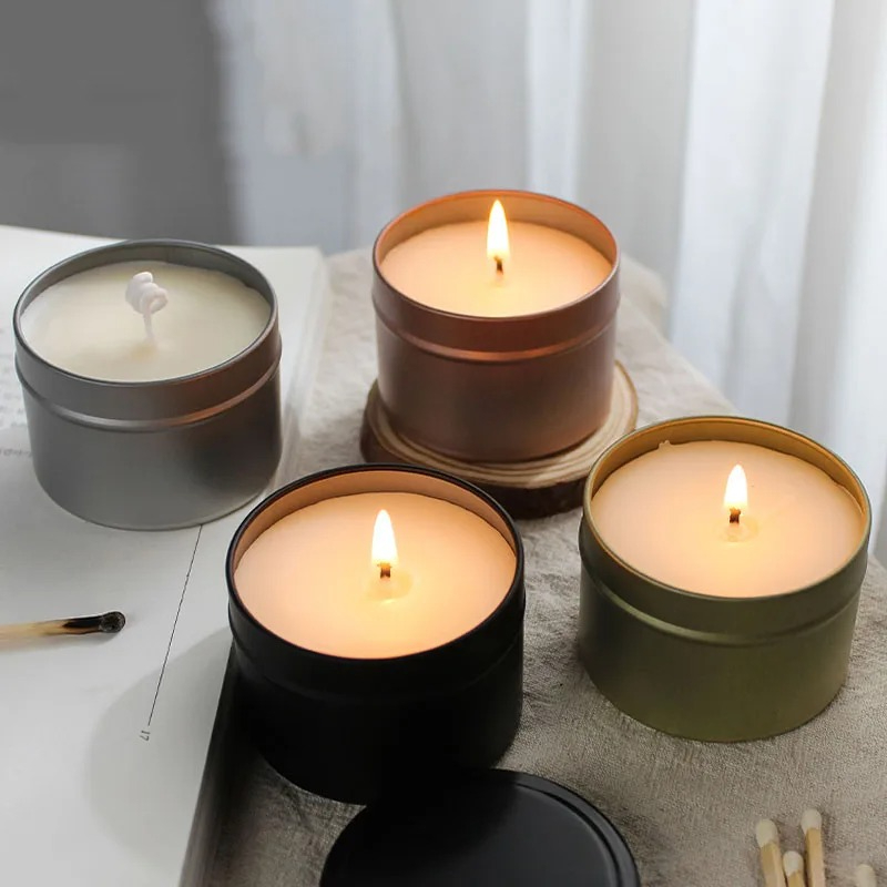 Круглые алюминиевые банки для  – обзор и цена Candle Making Jars With Lids